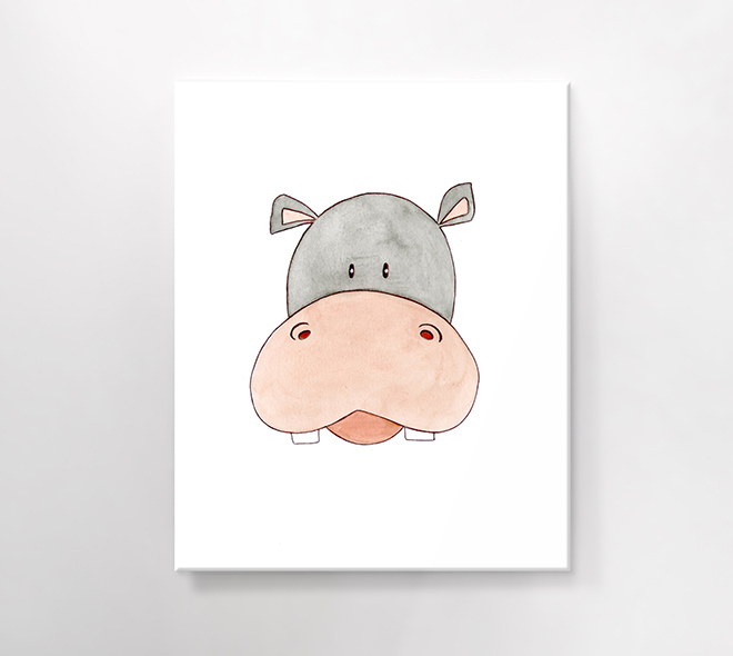 hipopótamo (tela + grade)